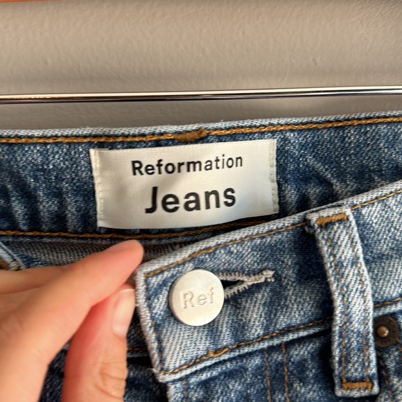 Reformation Jeans Cynthia High Rise Straight Jeans Size 23 - Picture 7 of 11